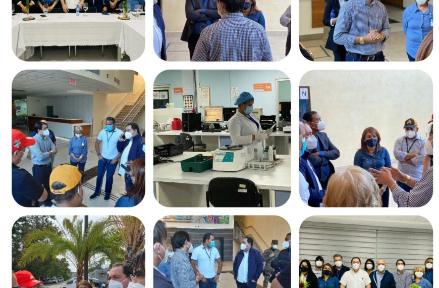 Im&aacute;genes del recorridos de las autoridades de salud al hospital Cabral y B&aacute;ez