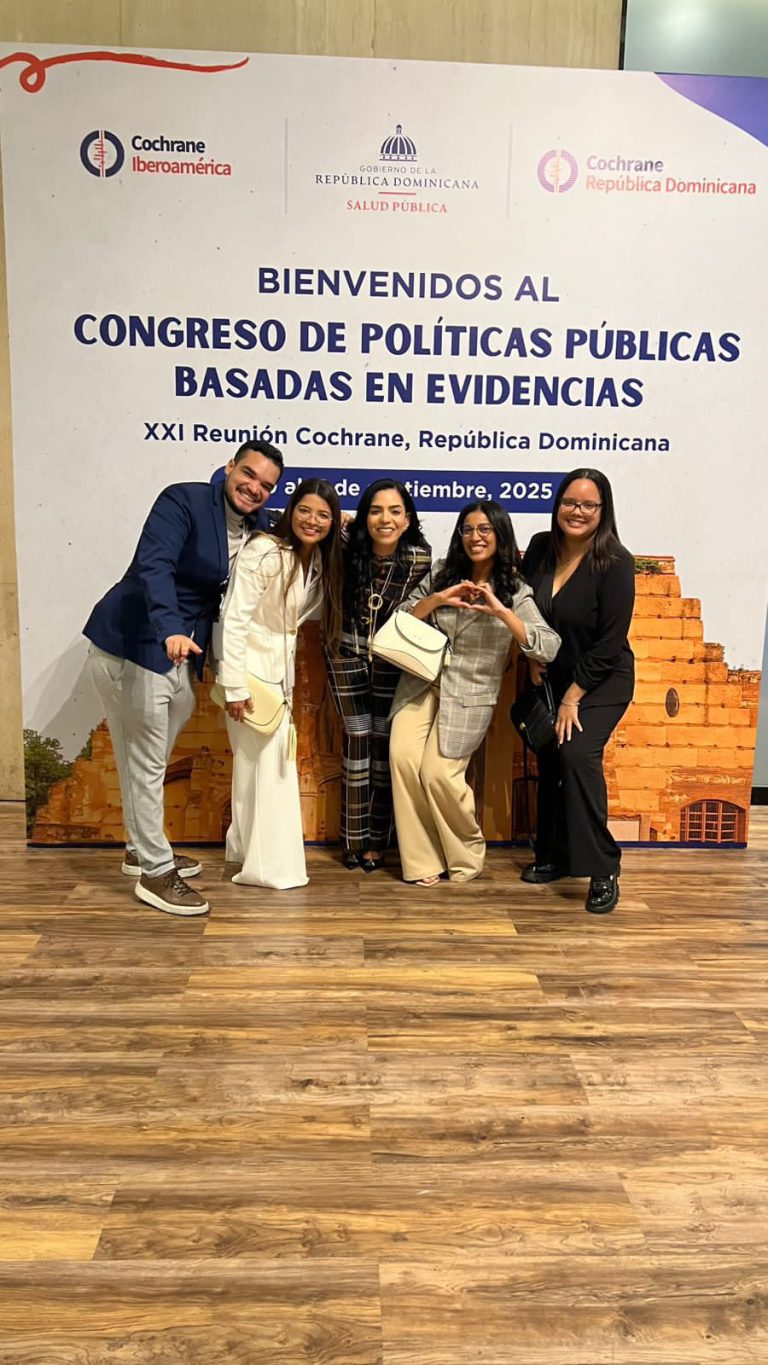Read more about the article El Departamento de Neurología del Hospital Cabral y Báez, específicamente su Subdivisión de Neurología Vascular y colaboradores, ha sido galardonado con un reconocimiento por su destacada contribución científica en el Congreso de Políticas Públicas Basadas en Evidencias, celebrado en el marco de la XXI Reunión Cochrane en la República Dominicana del 9 al 11 de septiembre de 2025.
